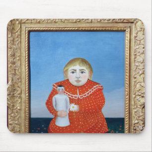 Het meisje met een pop, c.1892 of c.1904-05 muismat