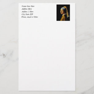 Het meisje met een Turban/Meisje met de parel Briefpapier