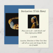 Het meisje met een Turban/Meisje met de parel Kaart (Voorkant / Achterkant)