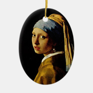 Het meisje met een Turban/Meisje met de parel Keramisch Ornament