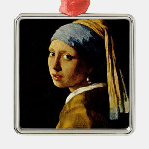 Het meisje met een Turban/Meisje met de parel Metalen Ornament