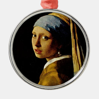 Het meisje met een Turban/Meisje met de parel Metalen Ornament