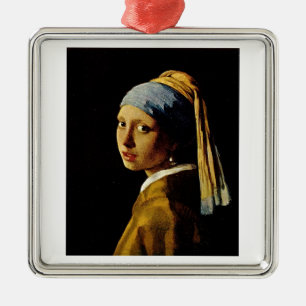 Het meisje met een Turban/Meisje met de parel Metalen Ornament