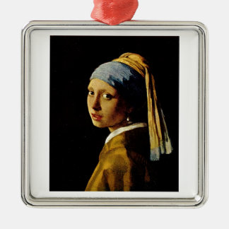 Het meisje met een Turban/Meisje met de parel Metalen Ornament