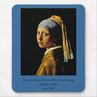 Het meisje met een Turban/Meisje met de parel Muismat