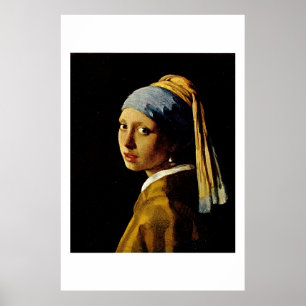 Het meisje met een Turban/Meisje met de parel Poster