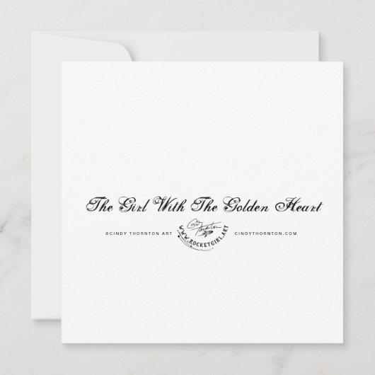 Het meisje met het gouden hart - Mini Print (Achterkant)