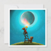 Het meisje met het gouden hart - Mini Print (Voorkant)