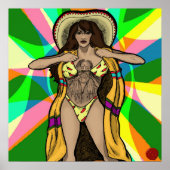 Het meisje met het Trejo-Tattoo Poster (Voorkant)