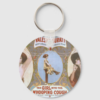 Het meisje met het Whooping Cough Retro Theater Sleutelhanger