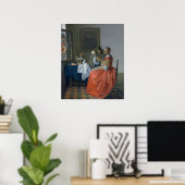 Het meisje met het wijnglas poster (Thuiskantoor)