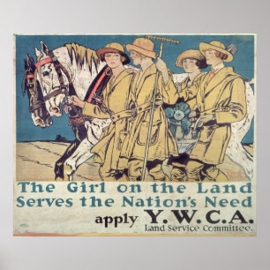 Het meisje op het land geeft de natie de behoefte poster