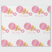 Het meisje Rattle Cadeaupapier (Vlak)