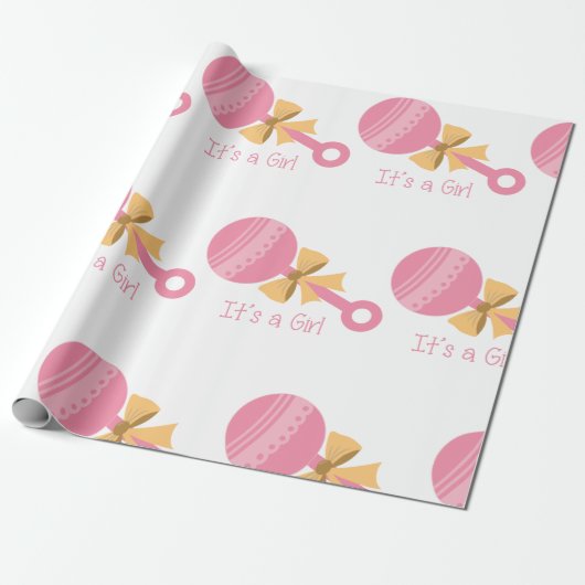 Het meisje Rattle Cadeaupapier (Uitgerold)