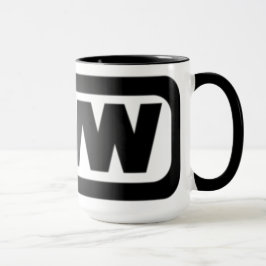 Het meisje schrijft wat Logo Mok