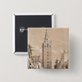 Het meisje, Sevilla Vierkante Button 5,1 Cm (Voorkant /achterkant)