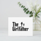 Het meisje vader grappige vader van meisjes papa d feestdagenkaart (Staand voorkant)