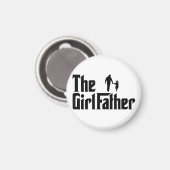 Het meisje vader grappige vader van meisjes papa d magneet (Voorkant / Achterkant)