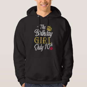 Het meisje van 10 juli met de Rode Lips Cadeau Mei Hoodie