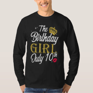 Het meisje van 10 juli met de Rode Lips Cadeau Mei T-shirt