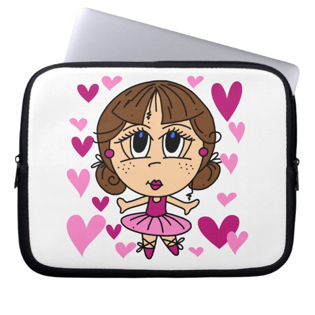 Het Meisje van de ballerina Laptop Sleeve (Voorkant)