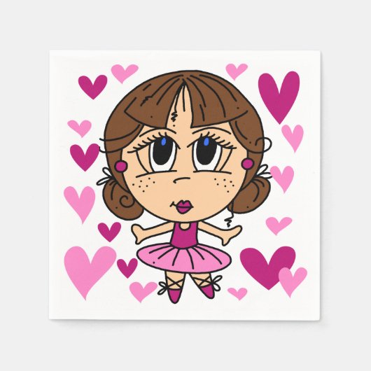 Het Meisje van de ballerina Servetten (Voorkant)