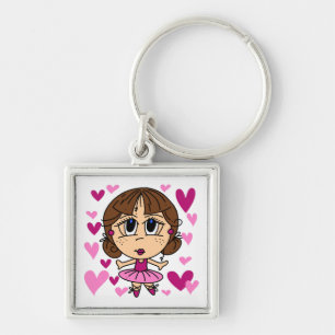 Het Meisje van de ballerina Sleutelhanger