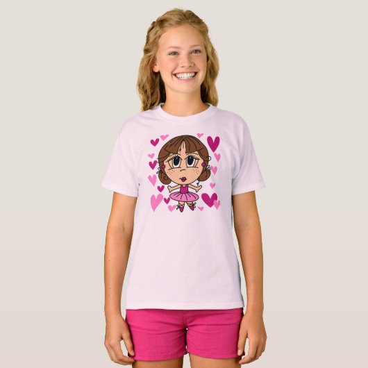 Het Meisje van de ballerina T-shirt (Voorkant volledig)
