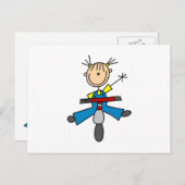 Het Meisje van de Figuur dat een Scooter rijdt Briefkaart (Voorkant / Achterkant)