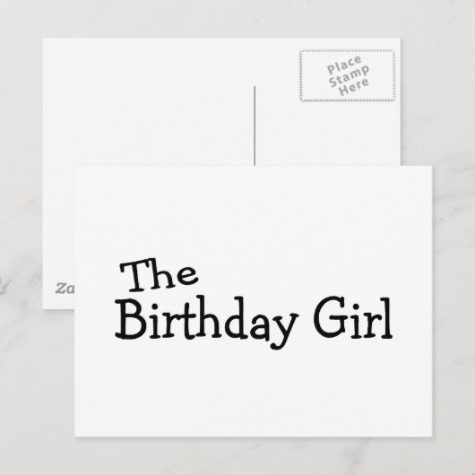 Het meisje van de geboorte briefkaart (Voorkant / Achterkant)