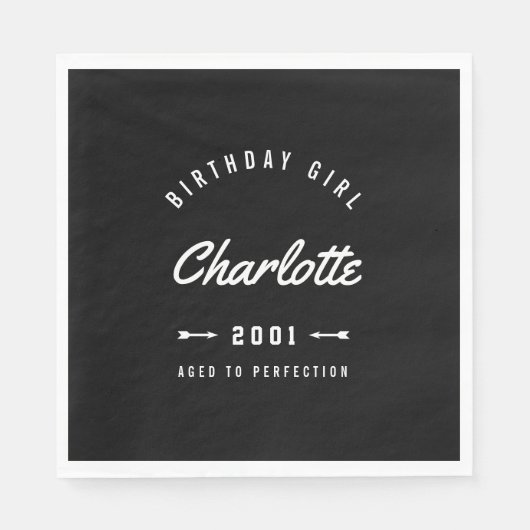 Het meisje van de geboorte had een perfecte vervol servet (Voorkant)