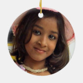 Het meisje van de geboorte keramisch ornament (Achterkant)