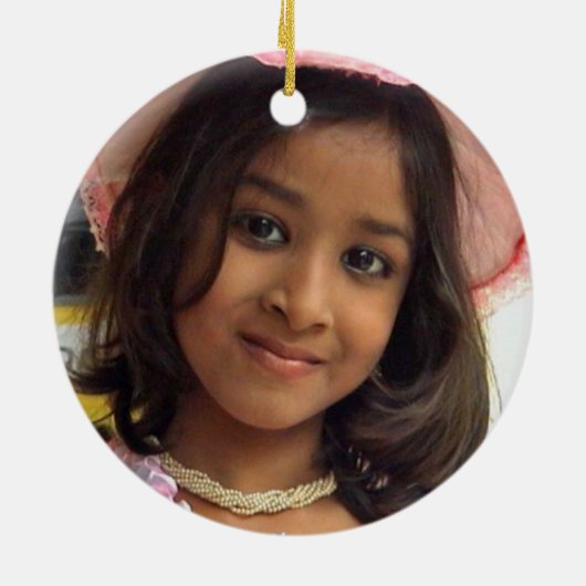 Het meisje van de geboorte keramisch ornament (Achterkant)