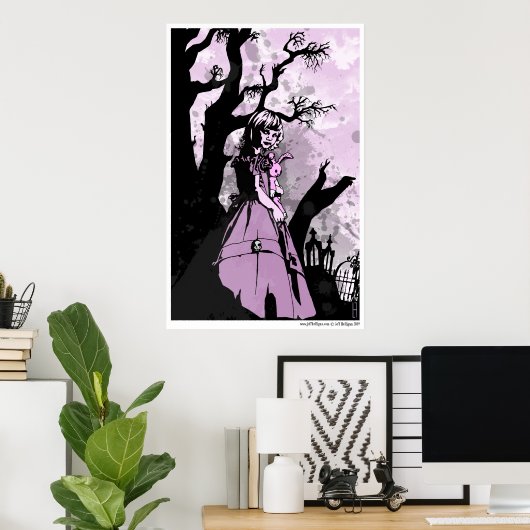 Het meisje van de geboorte poster (Thuiskantoor)