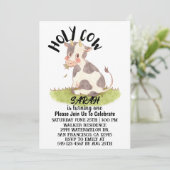 Het meisje van de Heilige Koe draait op een verjaa Bedankkaart (Staand voorkant)