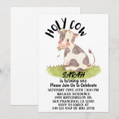 Het meisje van de Heilige Koe draait op een verjaa Bedankkaart (Voorkant / Achterkant)