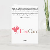 Het Meisje van de koe en Haar Wenskaart van het Kaart (Achterkant)