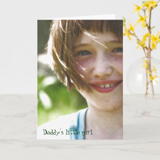 Het meisje van de papa kaart (Gele Bloem)