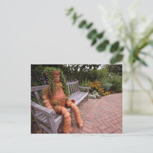 Het Meisje van de Pot van de bloem Briefkaart (Staand voorkant)