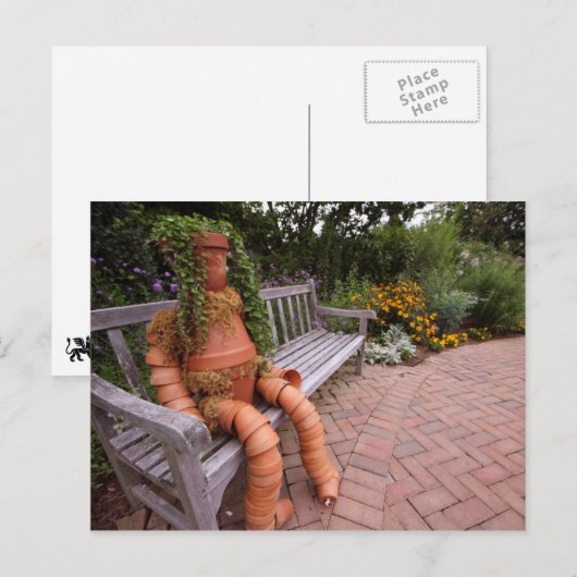 Het Meisje van de Pot van de bloem Briefkaart (Voorkant / Achterkant)