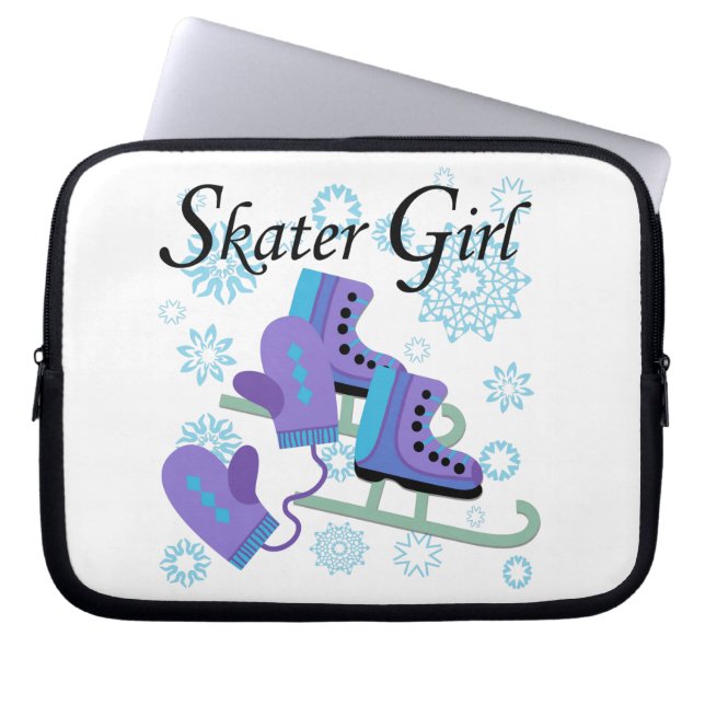 Het Meisje van de schaatser Laptop Sleeve (Voorkant)