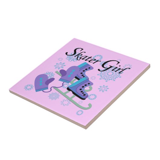 Het Meisje van de schaatser Tegeltje (Zijkant)