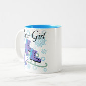 Het Meisje van de schaatser Tweekleurige Koffiemok (Voorkant links)