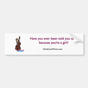 Het Meisje van de Speler van de Koord - Middelgroo Bumpersticker