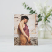 Het meisje van de Tambourine door John William God Briefkaart (Staand voorkant)