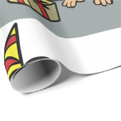 Het meisje van de verjaardag met een cadeau cadeaupapier (Rol Hoek)