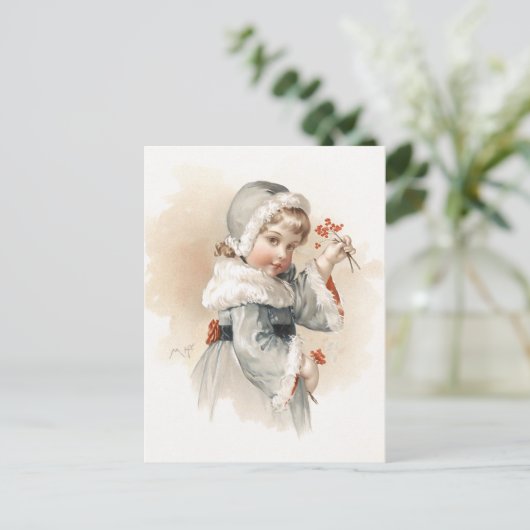Het Meisje van de Winter van Humphrey van Maud Briefkaart (Staand voorkant)