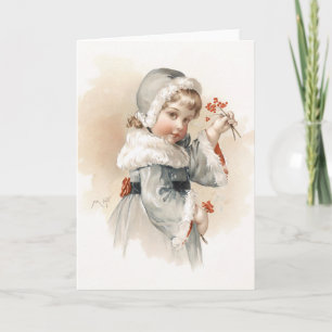 Het Meisje van de Winter van Humphrey van Maud Feestdagen Kaart