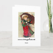 Het Meisje van de Winter van Humphrey van Maud met Feestdagen Kaart (Achterkant)