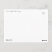 Het Meisje van Graffiti, Shoreditch Londen Briefkaart (Achterkant)